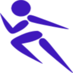 blue man running left representing shift left